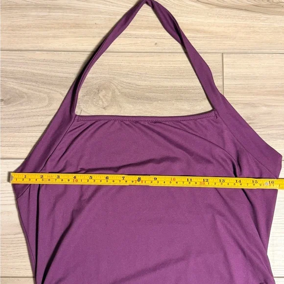 SHEIN Asymmetrical Purple Halter Dress - Picture 3 of 6